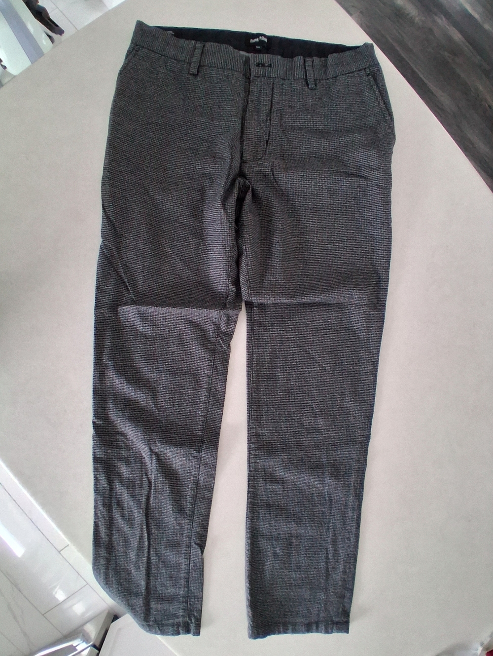 Frank + Oak/ Men's Newport Straight Houndstooth/ Gray Dress Pants/ Size US 31 - Picture 4 of 13